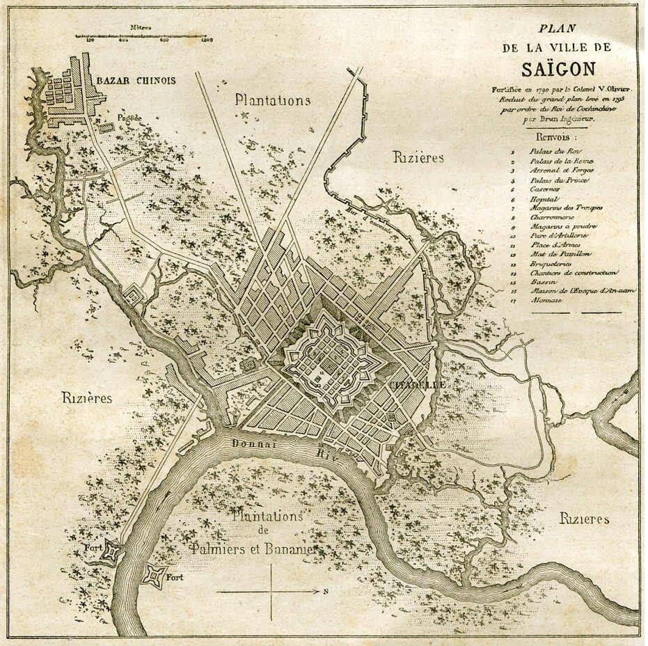 Mapa de l'antiga saigon