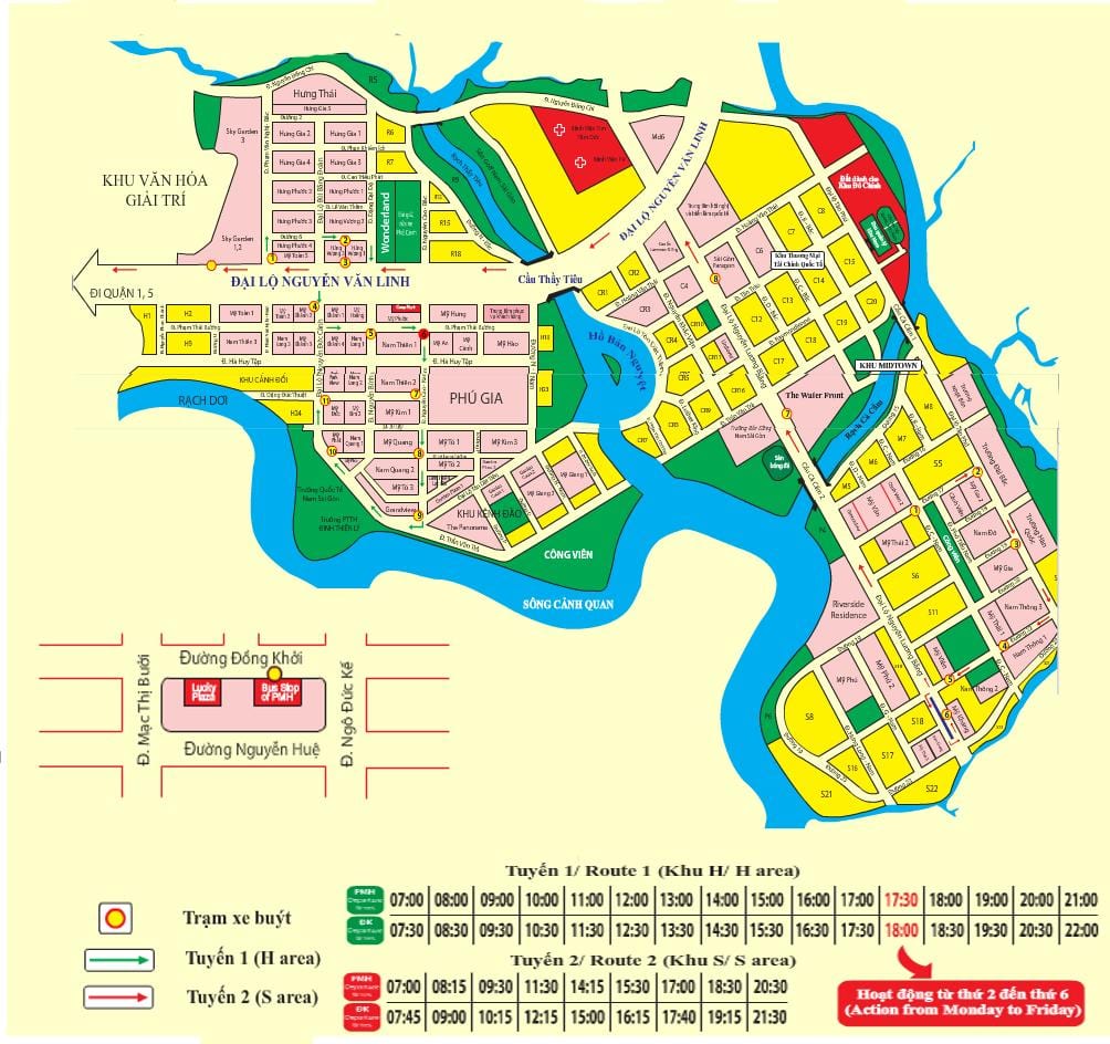 saigon autobús mapa