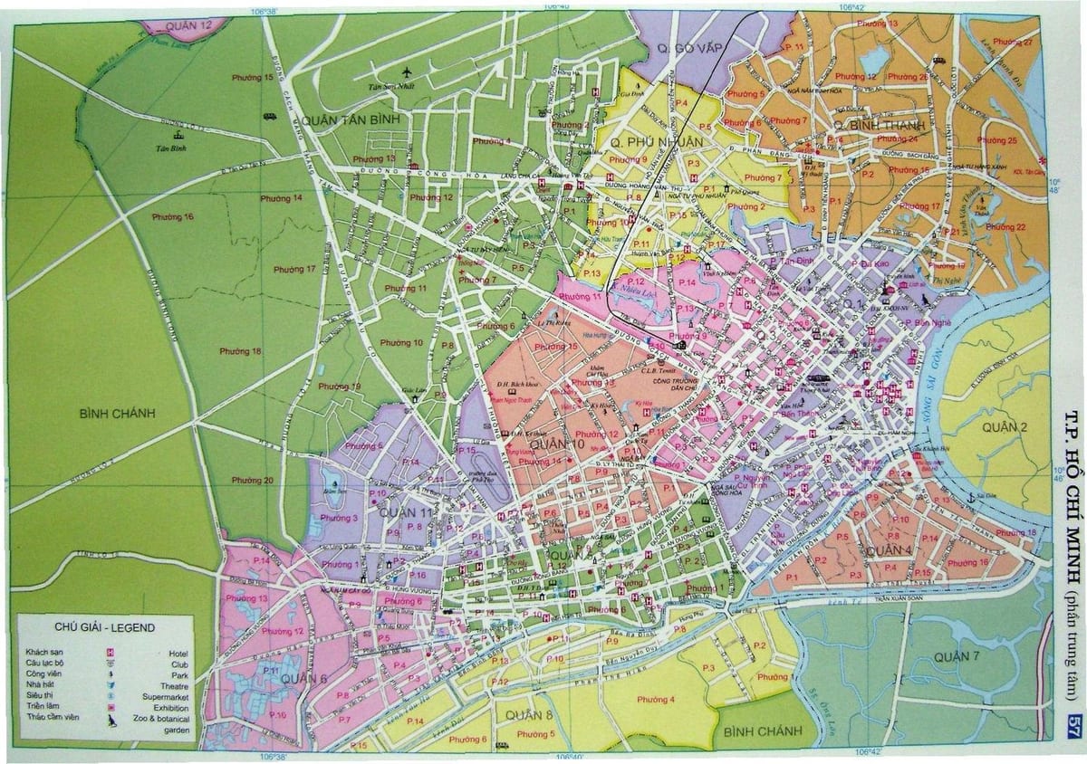 Mapa de la ciutat de ho chi minh carrer