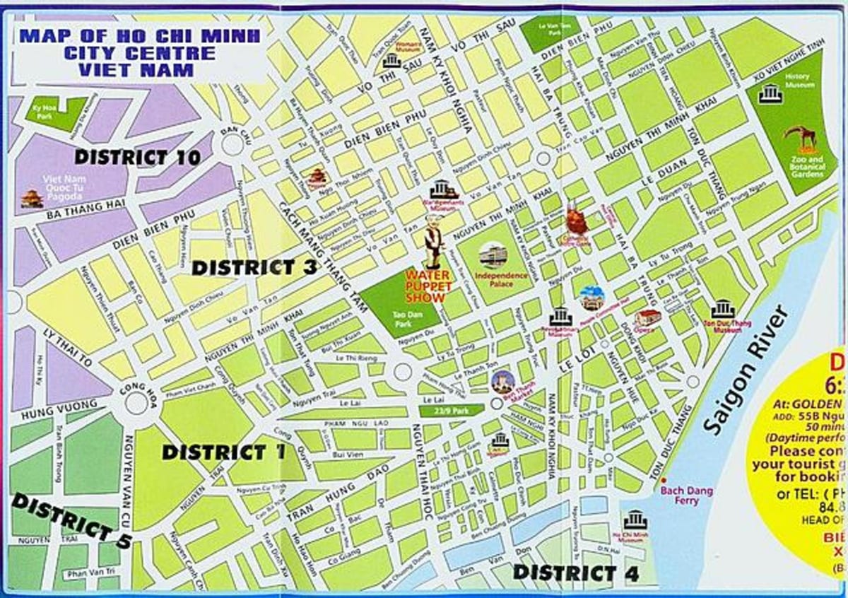 Mapa de la ciutat de ho chi minh city centre