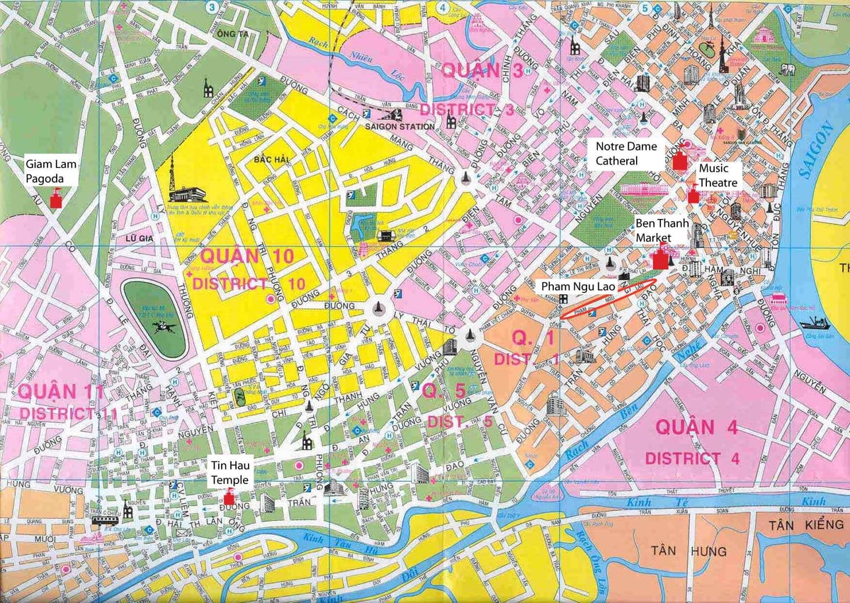 saigon districte mapa