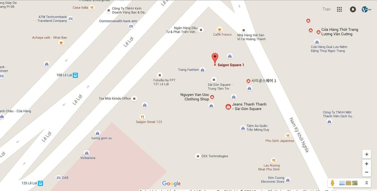 Mapa de saigon plaça