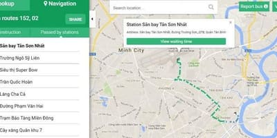 Mapa de la ciutat de ho chi minh autobús 152 ruta