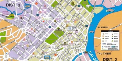Ho chi minh city atraccions turístiques mapa