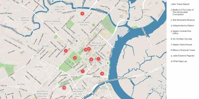 Ho chi minh atraccions mapa