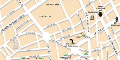 Saigon atraccions mapa