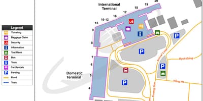 Tan son nhat l'aeroport internacional mapa